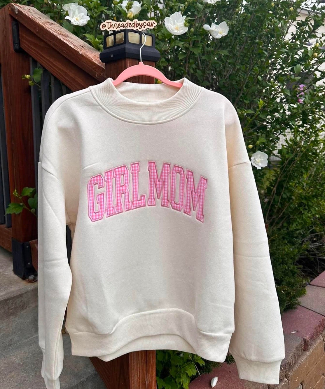 Girl mom mockneck