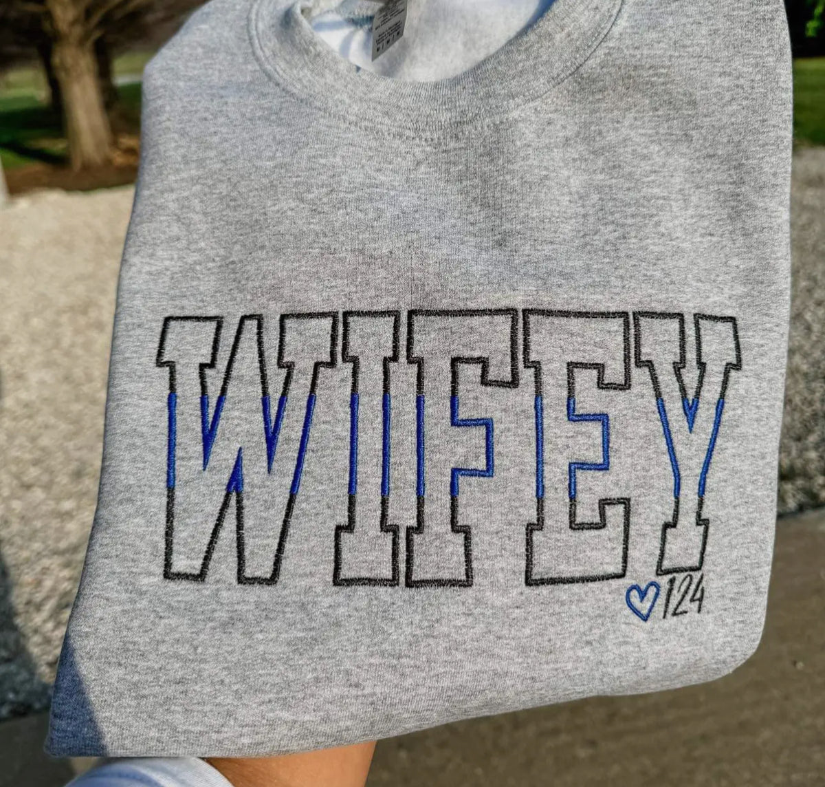 Embroidered police Wifey Crew