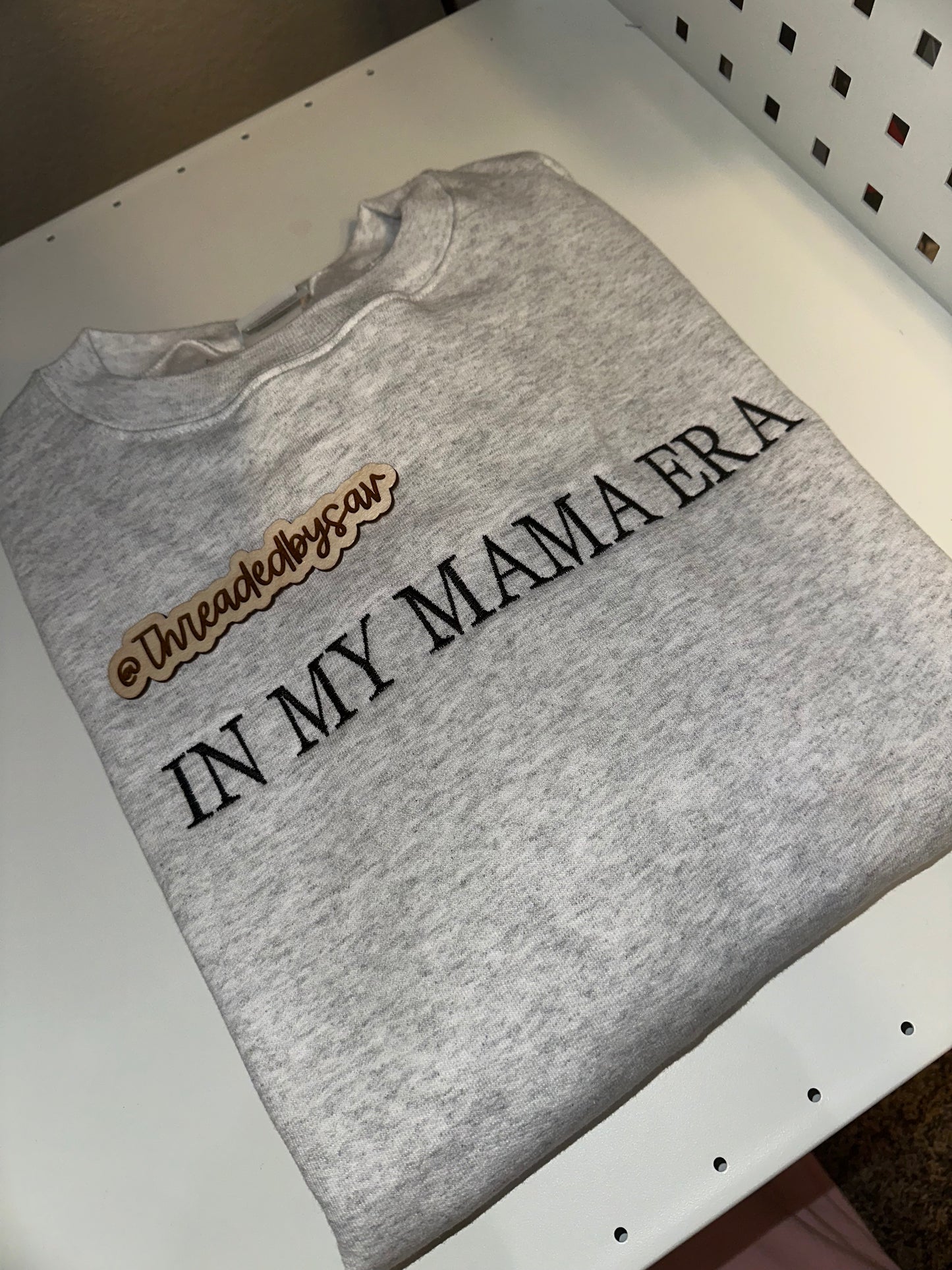 In my mama era embroidered crew