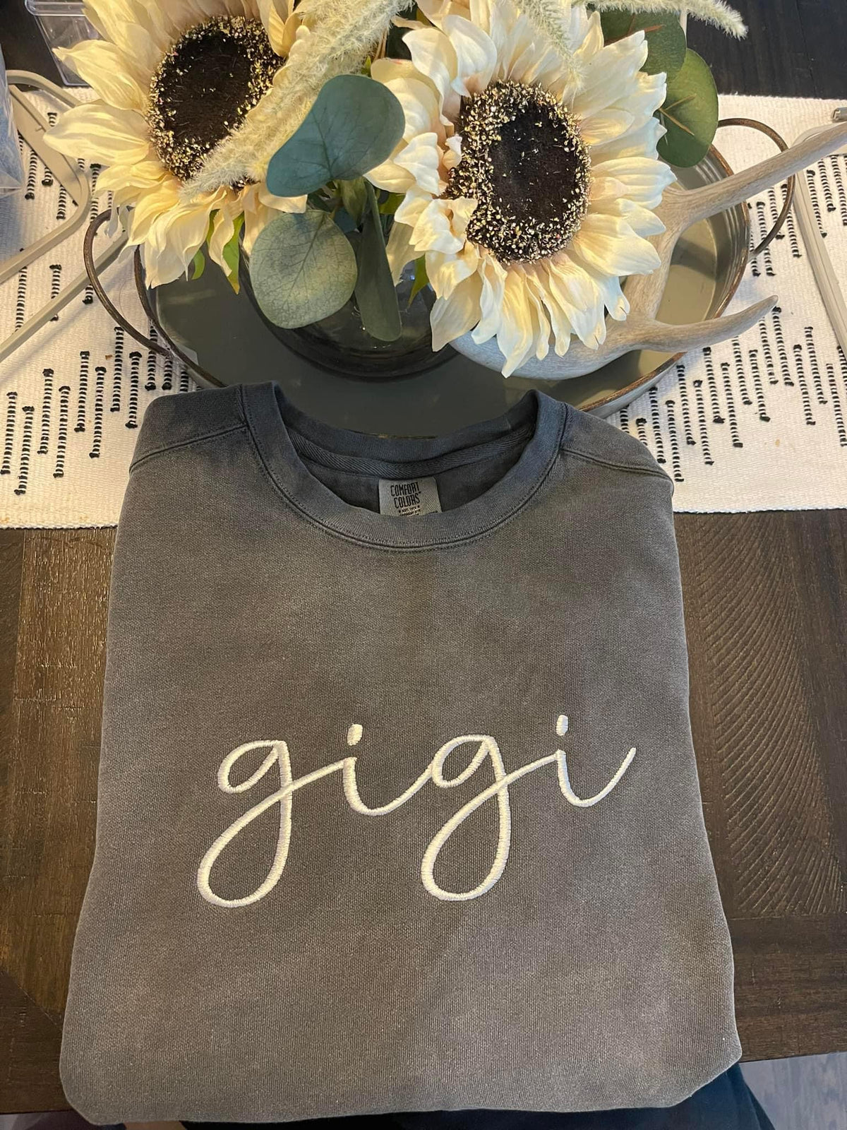 Custom Comfort Colors embroidered Crew