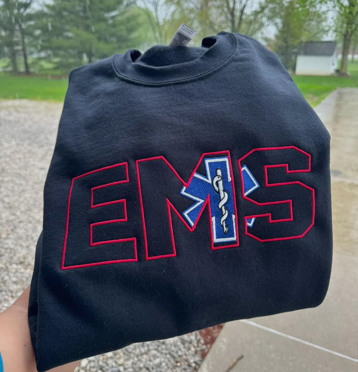 EMS embroidered crewneck