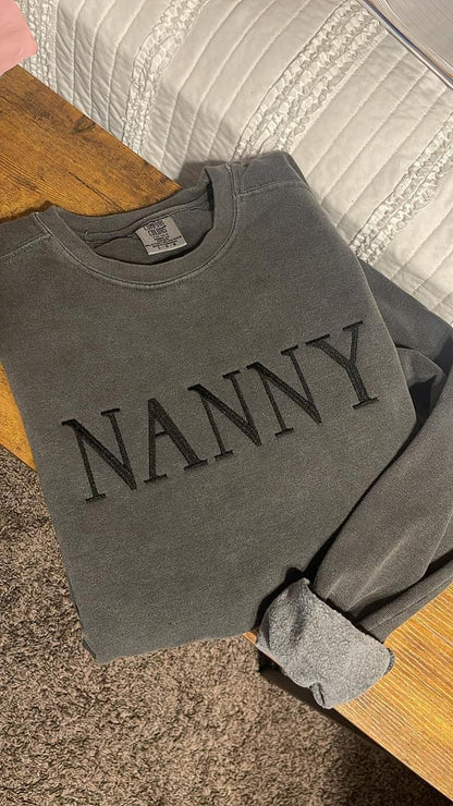 Custom Comfort Colors embroidered Crew
