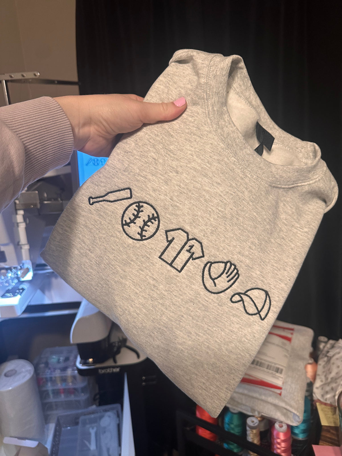 Baseball embroidered Crew