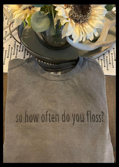 Custom Comfort Colors embroidered Crew