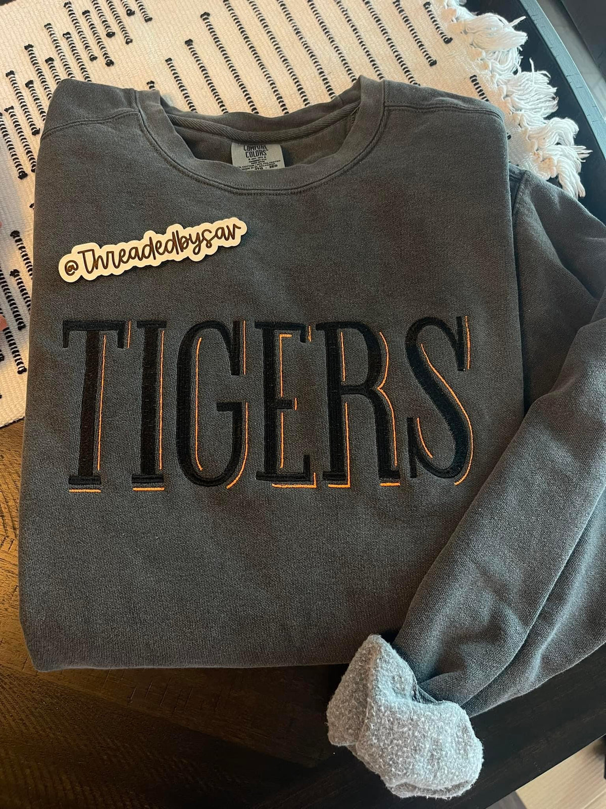 Custom Comfort Colors embroidered Crew