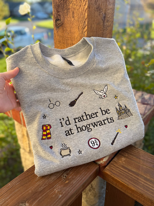 Hogwarts embroidered Crewneck