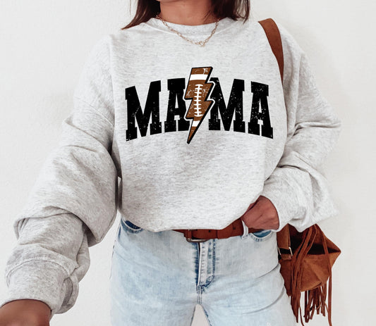 Mama Football ash crewneck