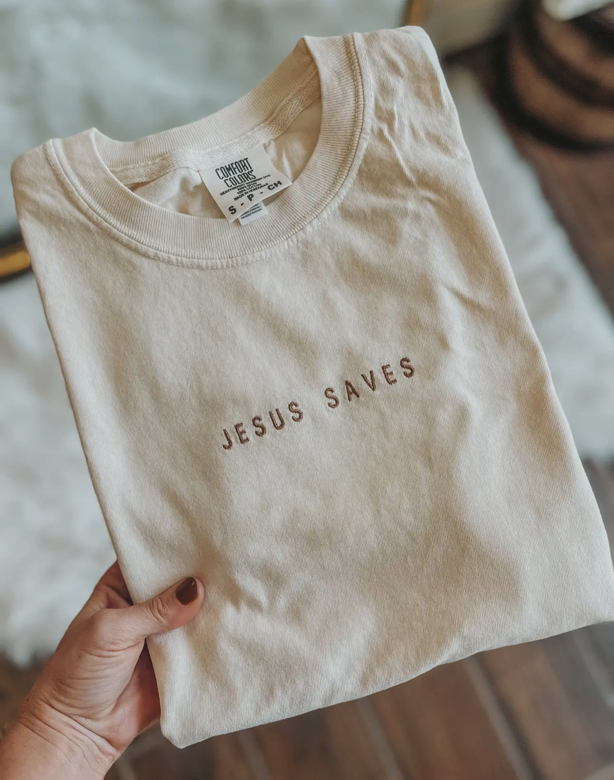 Jesus Saves CC embroidered short sleeve tee