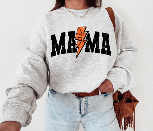 Mama Basketball ash crewneck