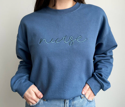Monochrome Nurse script crewneck