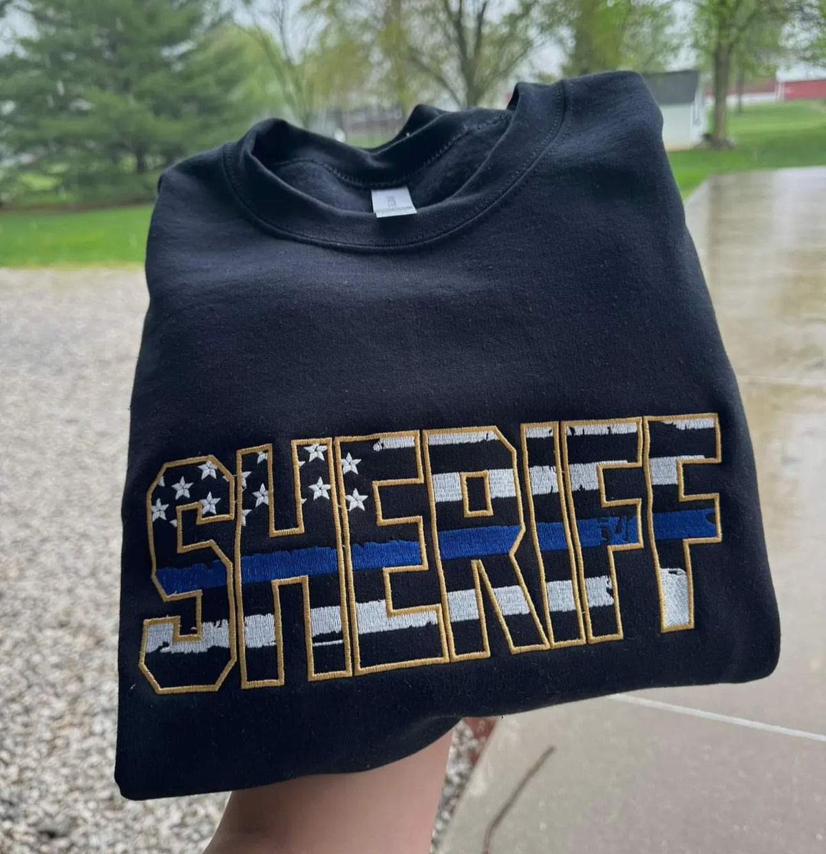 Embroidered Sheriff crewneck