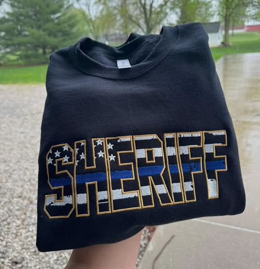 Embroidered Sheriff crewneck