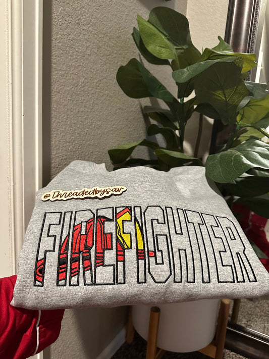 Firefighter Crewneck Embroidered